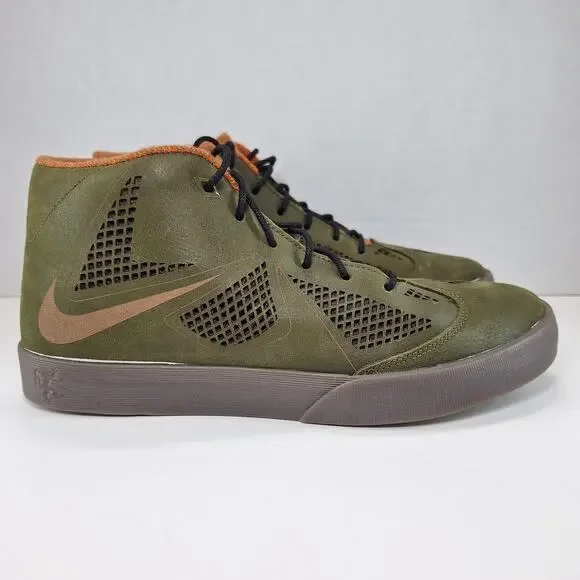 Nike LeBron X 10 NSW Lifestyle Dark Olive Shoes 604826-300 Men's